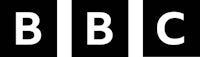 the bbc logo in black and white